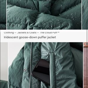 Aritzia cloud puff XS green